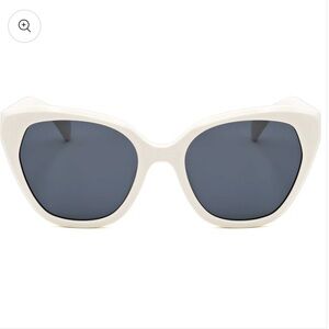 rag & bone Women's White Cat-Eye Sunglasses